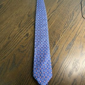 Blue print tie